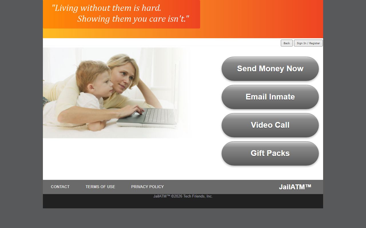 JailATM deposit portal linked from the Madison County Sheriff's Office page for inmate trust-fund deposits